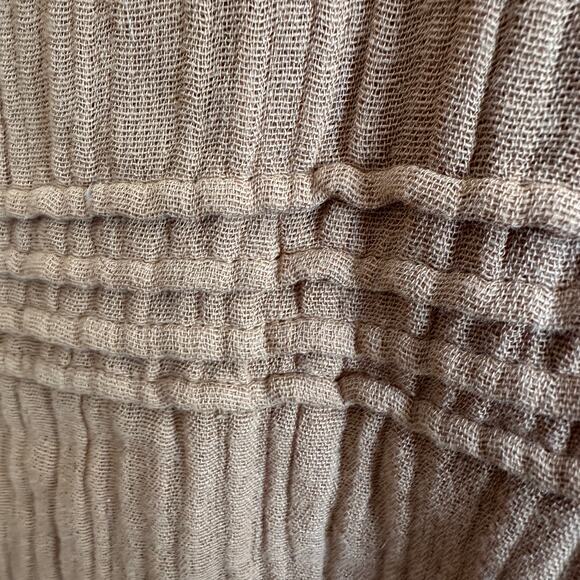 BELLE CHIARA | Organic Cotton Gauze Pintuck Detail Girls Collared Dress | Size 8 - Picture 7 of 9